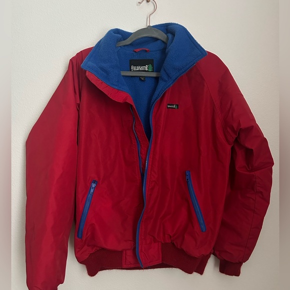 Fieldmaster Other - FieldMaster Jacket Mens Medium Red Full Zip Long Sleeve 90s Vintage Winter Coat